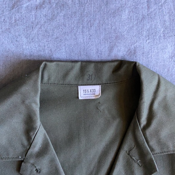 Army Style Button Down. Short Sleeve. - Picture 6 of 8